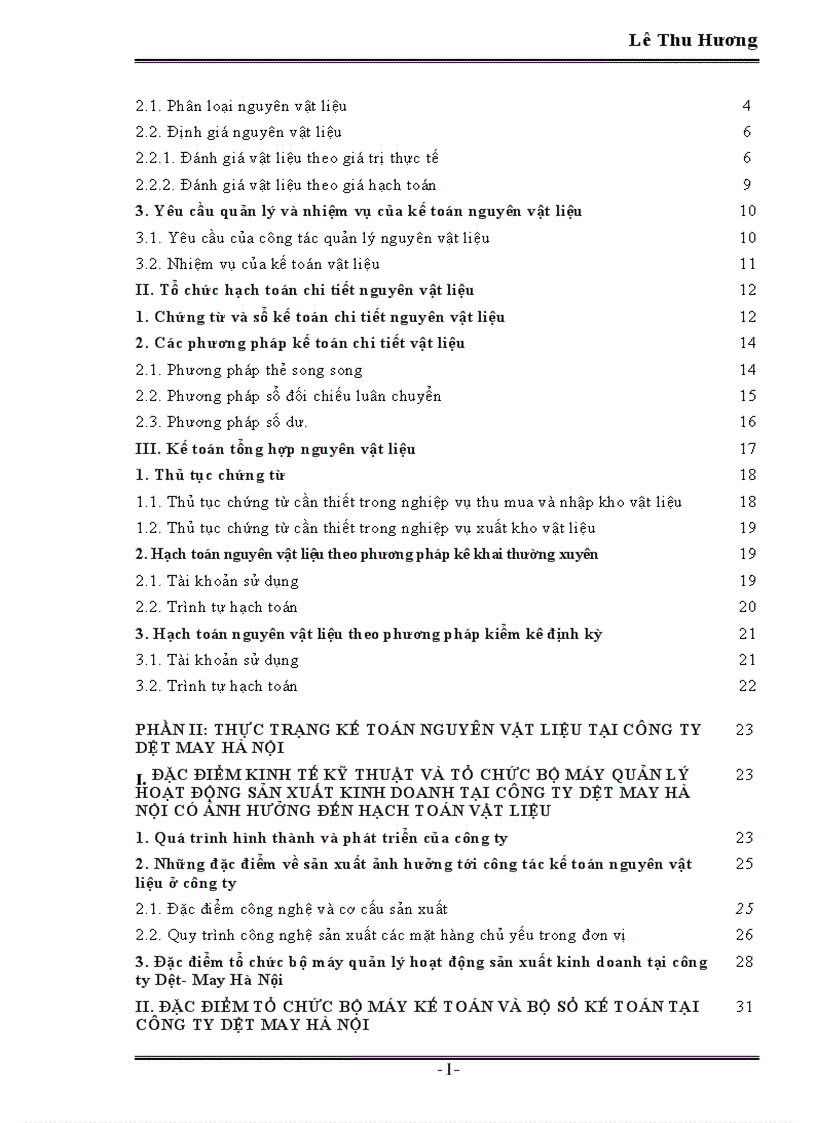 image for page Tổ chức công tác kế toán nguyên vật liệu tại công ty Dệt May Hà Nội 1