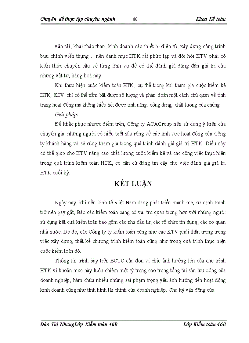 image for page Hoàn thiện kiểm toán chu trình hàng tồn kho trong kiểm toán Báo cáo Tài chính do Công ty Kiểm toán và Tư vấn Tài chính ACAGroup thực hiện 1