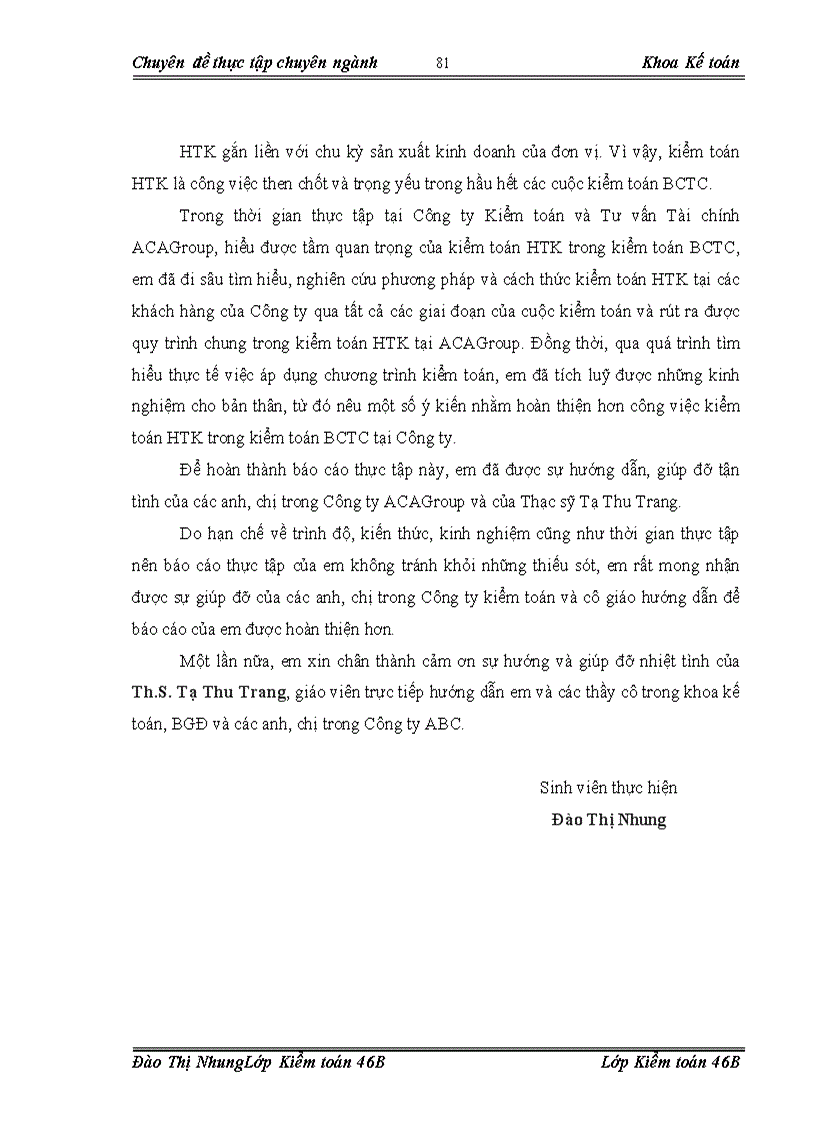 image for page Hoàn thiện kiểm toán chu trình hàng tồn kho trong kiểm toán Báo cáo Tài chính do Công ty Kiểm toán và Tư vấn Tài chính ACAGroup thực hiện 1
