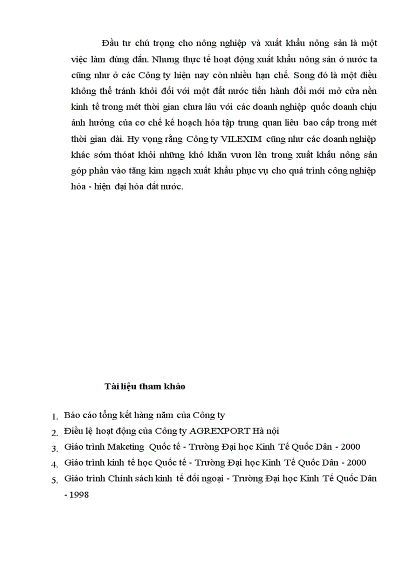 image for page Phương hướng và giải pháp thúc đẩy xuất khẩu mặt hàng nông sản tại Công ty VILEXIM