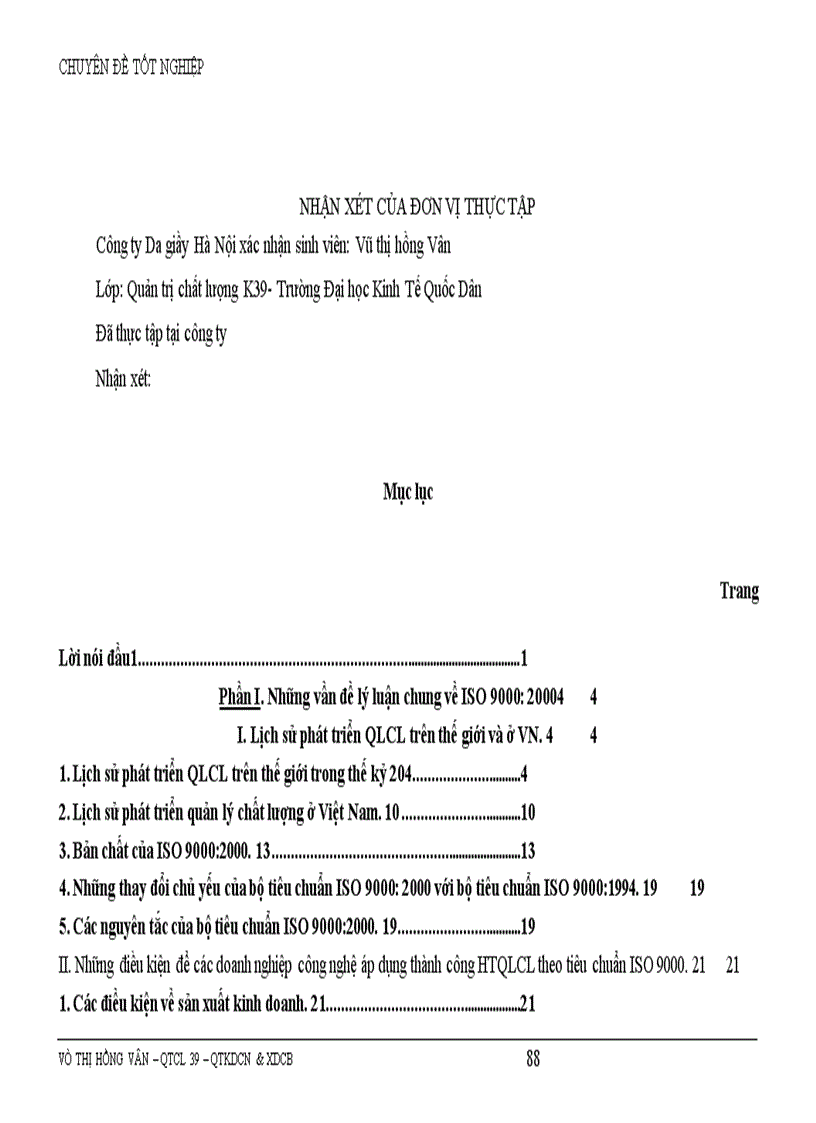 image for page Những biện pháp để duy trì và phát triển việc áp dụng hệ thống quản lý chất lượng theo ISO 9002 ở Công ty da giầy Hà Nội 1