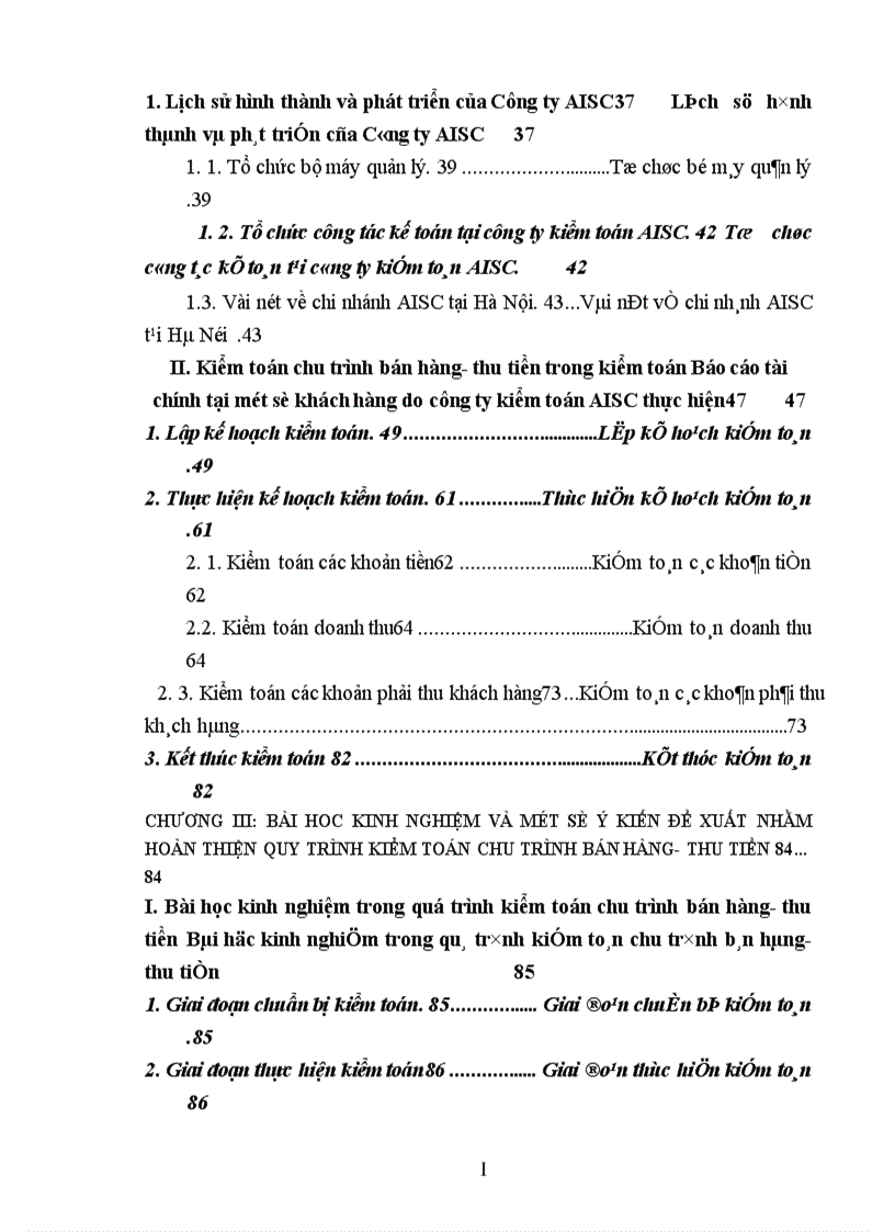 image for page Kiểm toán chu trình bán hàng thu tiền trong kiểm toán BCTC do Công ty Kiểm toán và Dịch vụ Tin học AISC thực hiện
