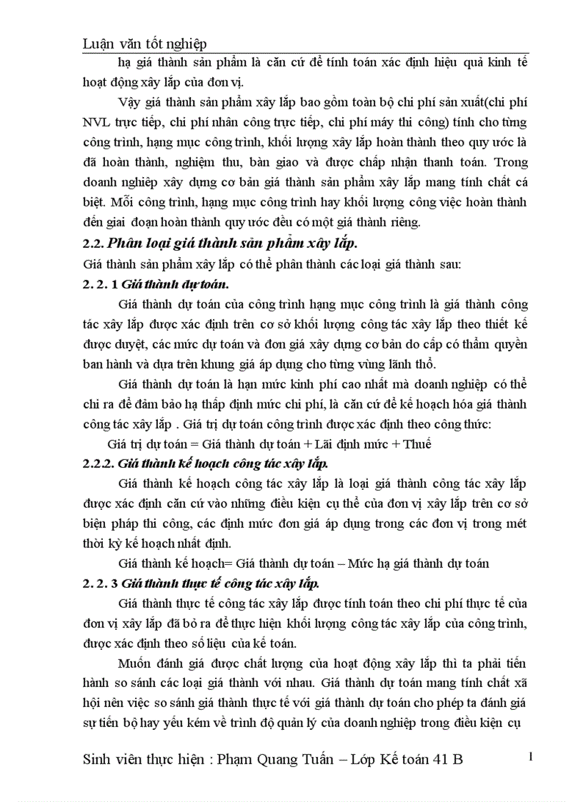 image for page Công tác hạch toán chi phí sản xuất và tính giá thành sản phẩm xây lắp tại xí nghiệp Sông Đà 206 1