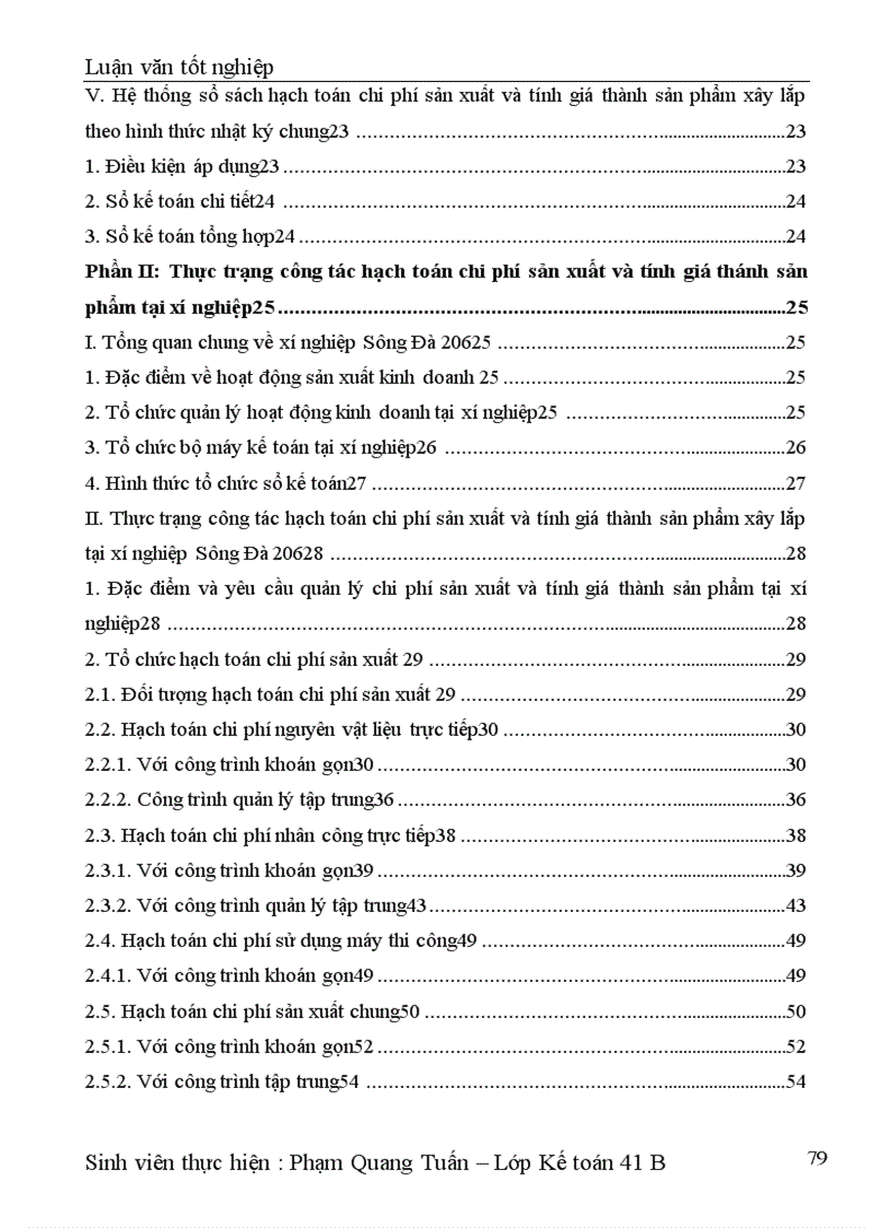 image for page Công tác hạch toán chi phí sản xuất và tính giá thành sản phẩm xây lắp tại xí nghiệp Sông Đà 206 1