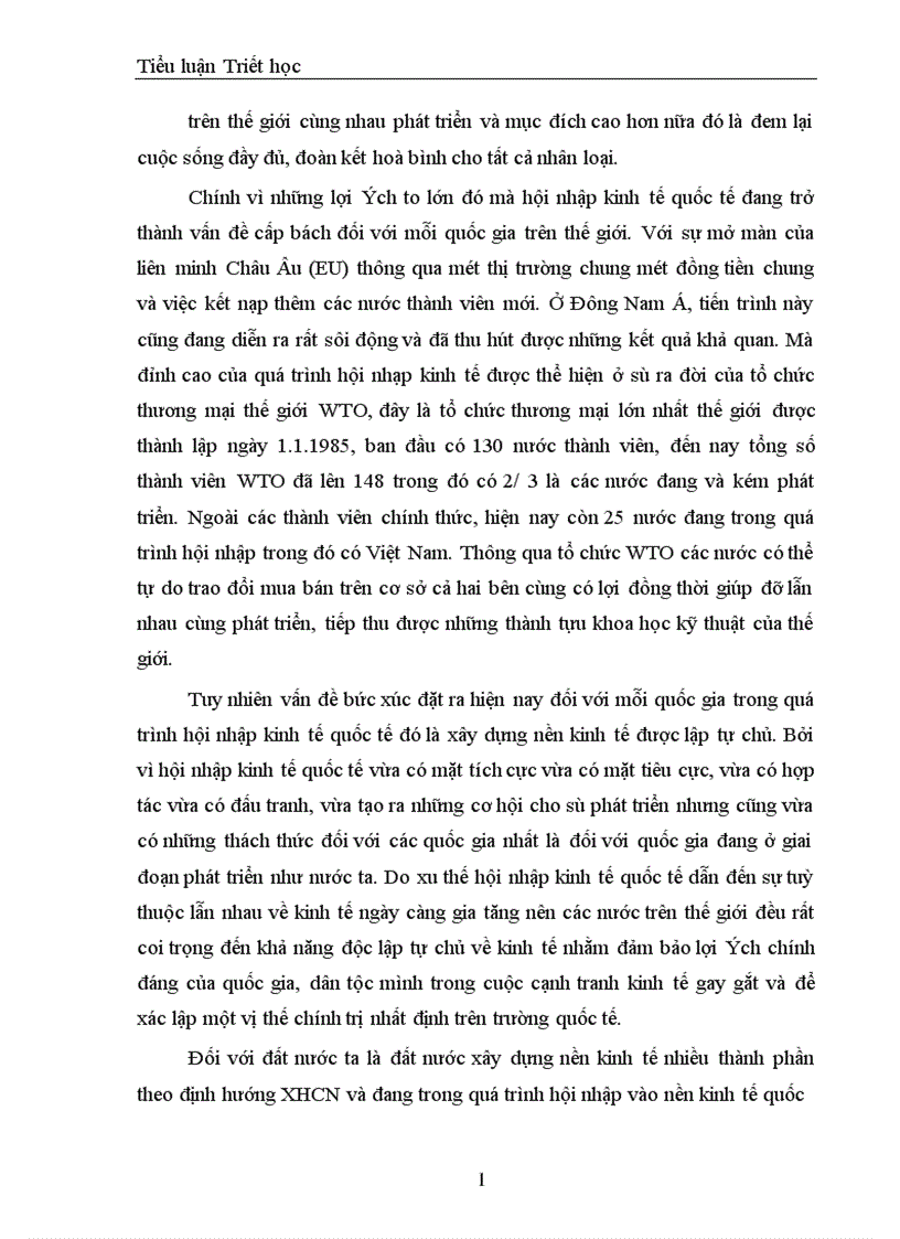 image for page Phép biện chứng về mối liên hệ phố biến và vận dụng phân tích mối liên hệ giữa xây dựng nền kinh tế độc lập tự chủ với hội nhập kinh tế quốc tế 1