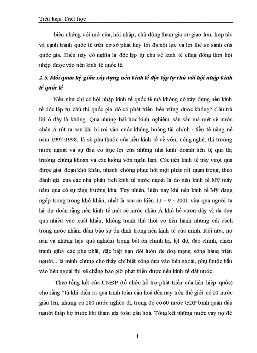 image for page Phép biện chứng về mối liên hệ phố biến và vận dụng phân tích mối liên hệ giữa xây dựng nền kinh tế độc lập tự chủ với hội nhập kinh tế quốc tế 1