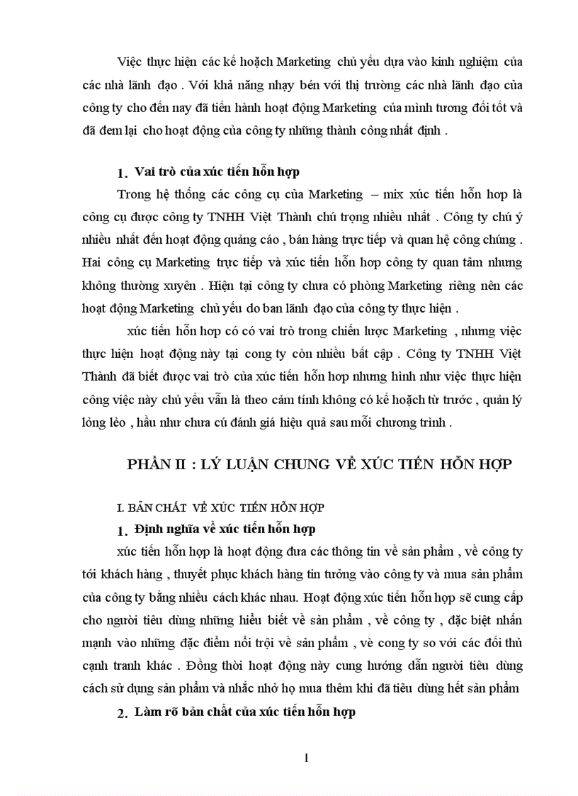 image for page Từ sự phân tích về hoạt động xúc tiến hỗn hợp của công ty để tìm ra nhữngđiểm mạnh điểm yếu