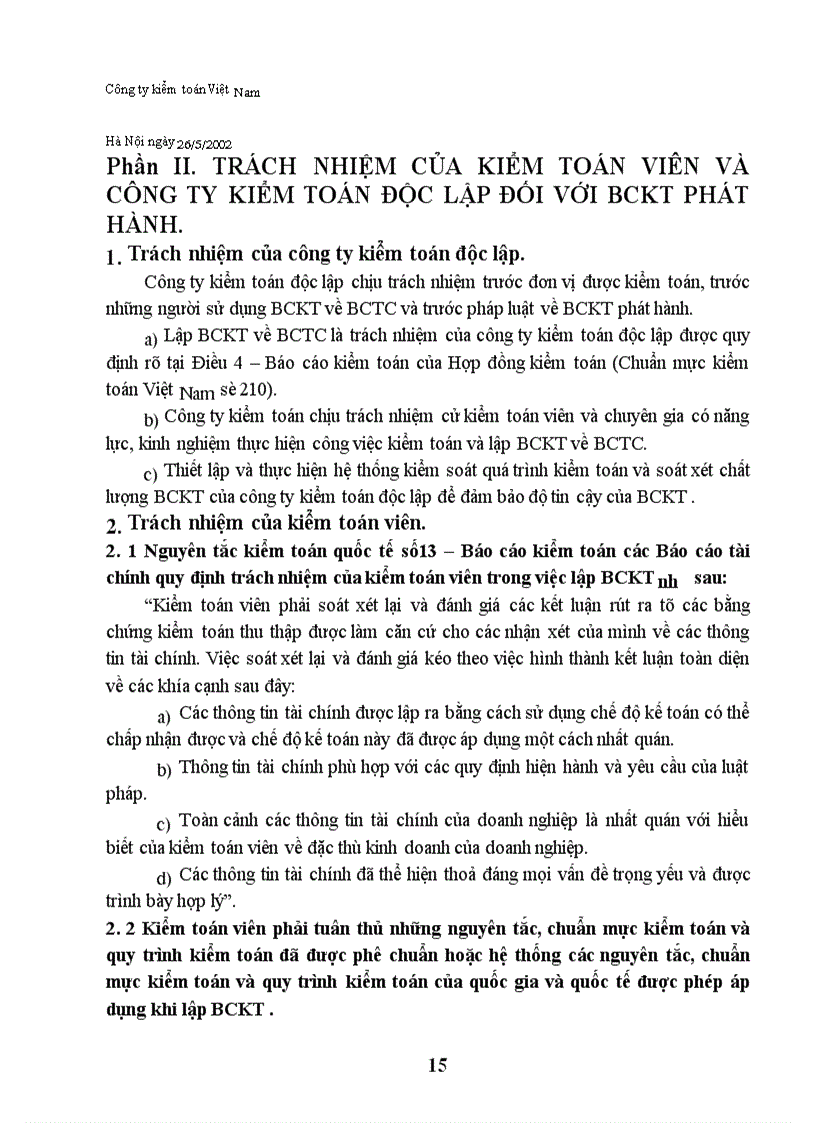 image for page Trách nhiệm của kiểm toán viên và công ty kiểm toán độc lập đối với BCKT phát hành