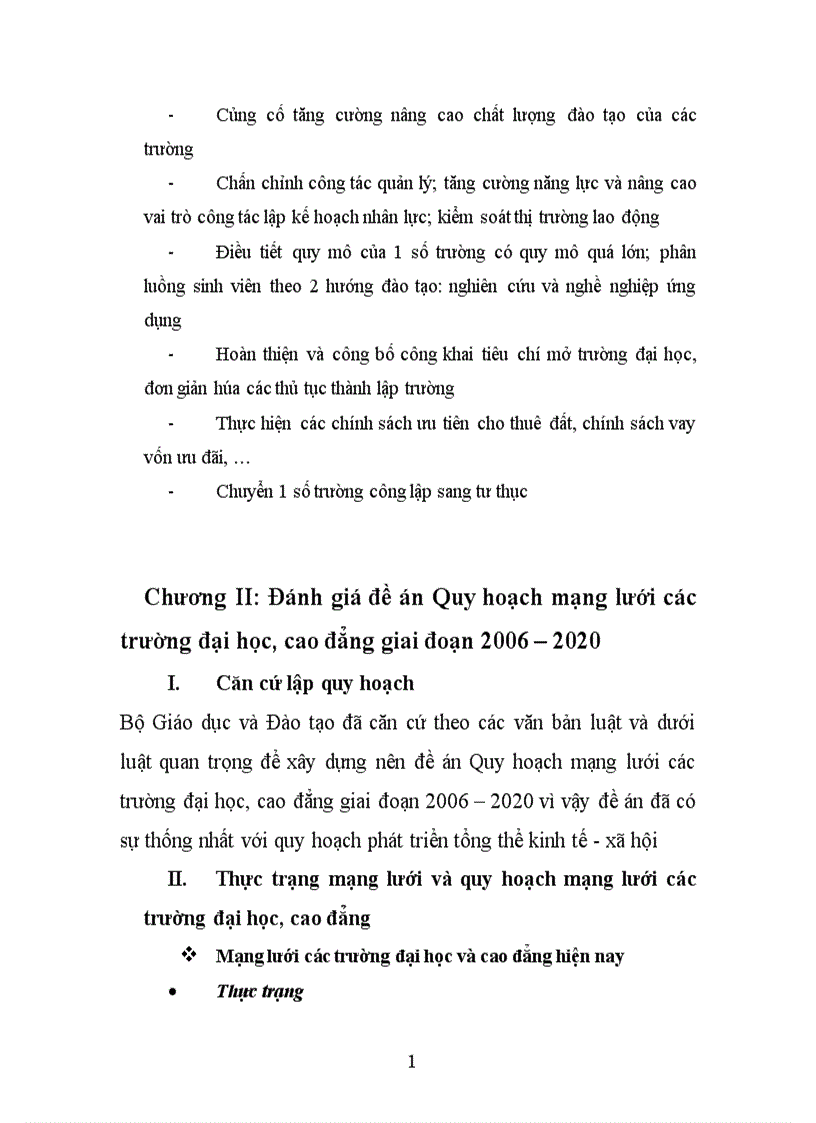 image for page Quy hoạch mạng lưới các trường đại học cao đẳng giai đoạn 2006 2020