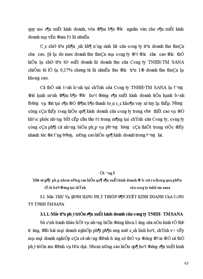image for page Một số vấn đề phân tích hoạt động tài chính và nâng cao hiệu quả sản xuất kinh doanh ở công ty TNHH TM SANA