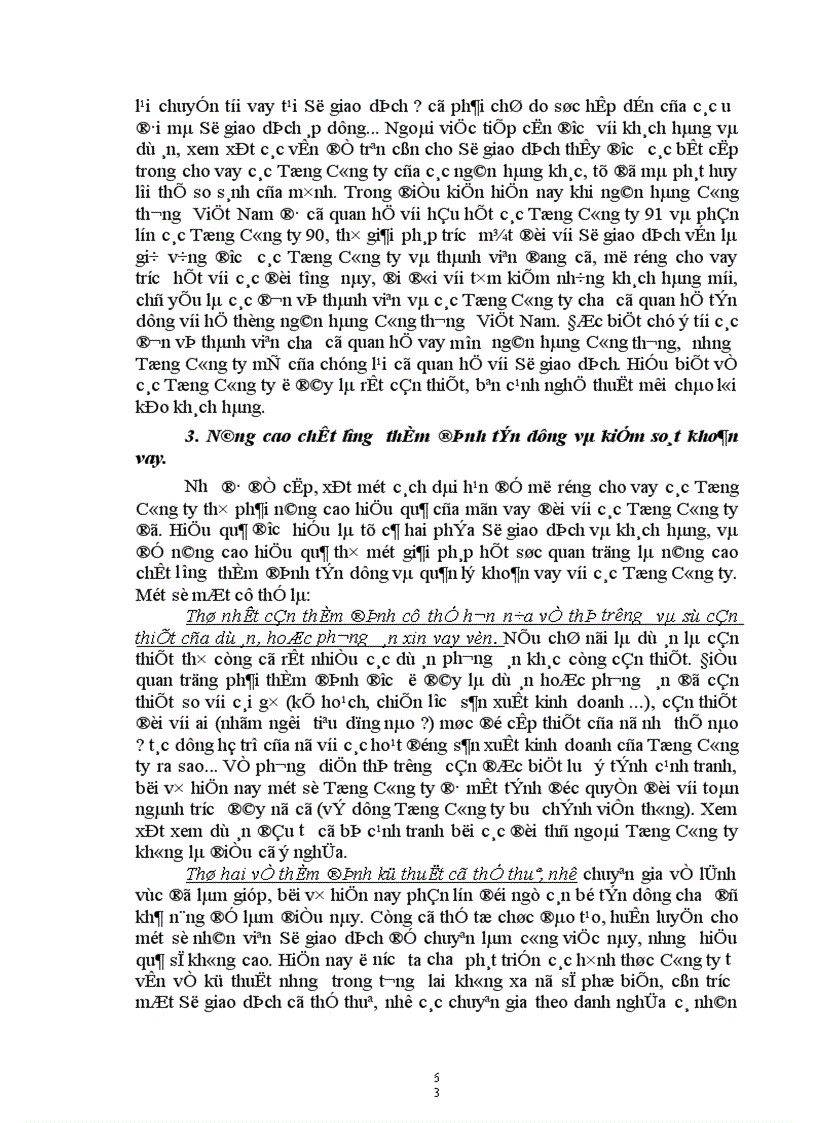 image for page Giải pháp nhằm mở rộng cho vay các Tổng Công Ty tại Sở giao dịch I ngân hàng công thương Việt Nam 1