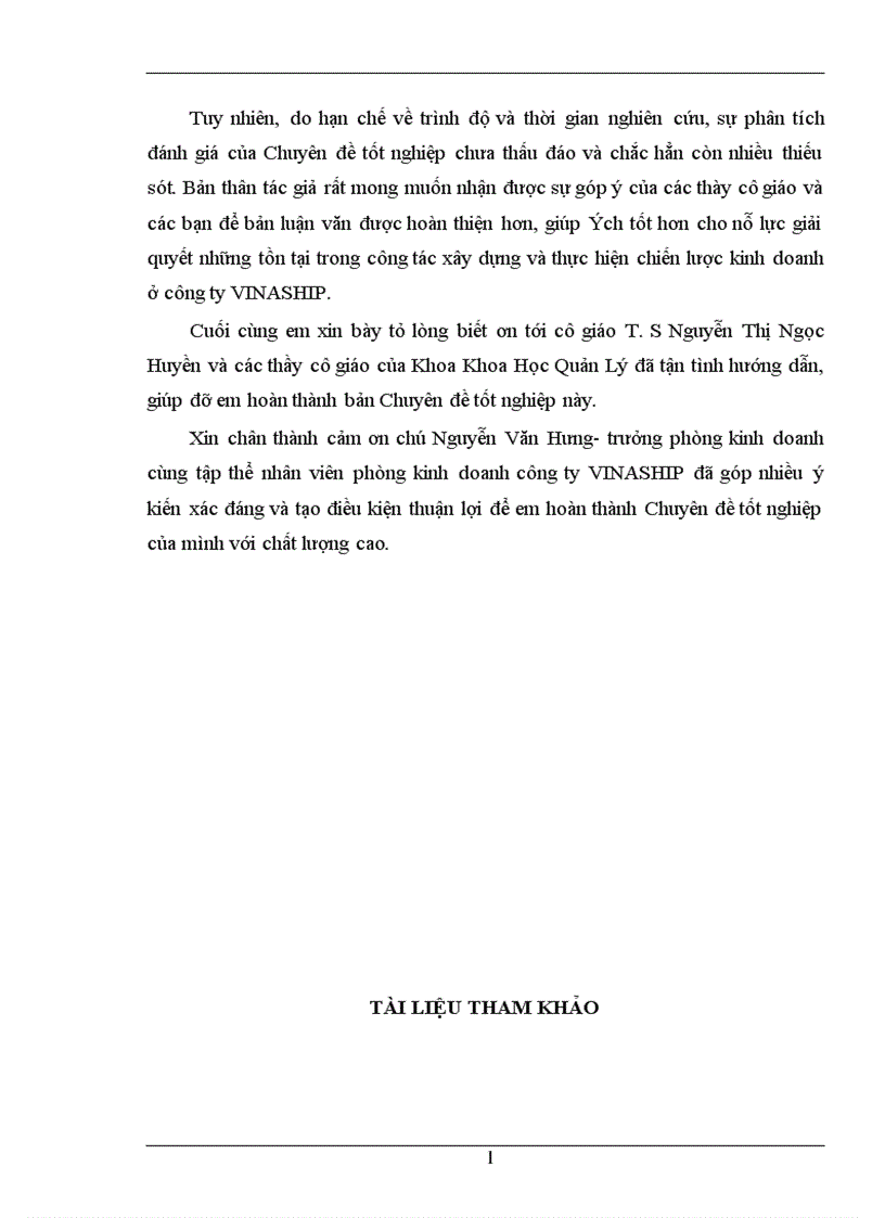 image for page Hoàn thiện công tác hoạch định chiến lược kinh doanh ở Công ty vận tải biển III VINASHIP 1