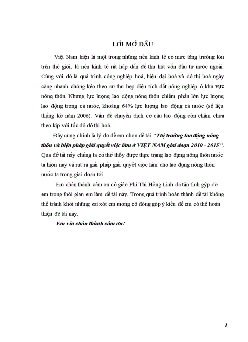 image for page Thị trường lao động nông thôn và biện pháp giải quyết việc làm ở VIỆT NAM giai đoạn 2010 2015 1