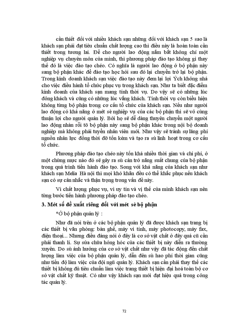 image for page Quản trị nhân lực tại khách sạn Melia Hà nội Thực trạng và giải pháp 1
