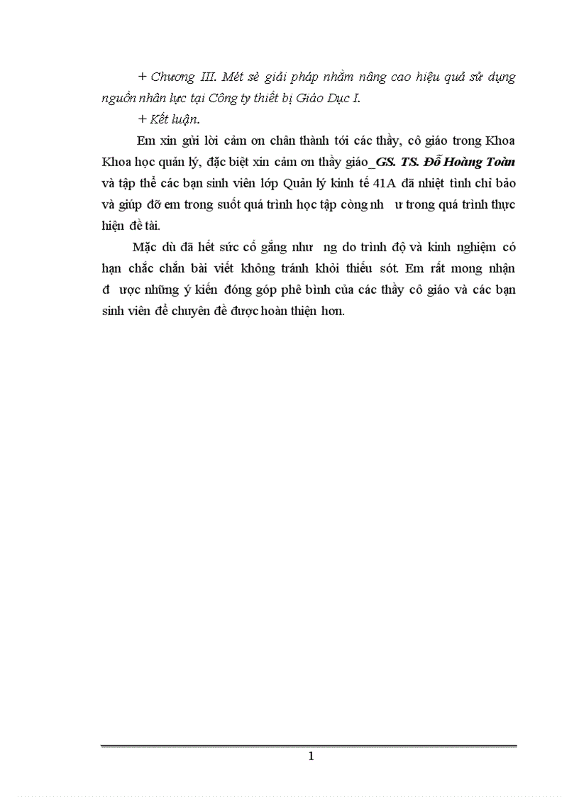 image for page Một số giải pháp nhằm nâng cao hiệu quả sử dụng nguồn nhân lực tại Công ty thiết bị Giáo Dục I trong xu thế hội nhập