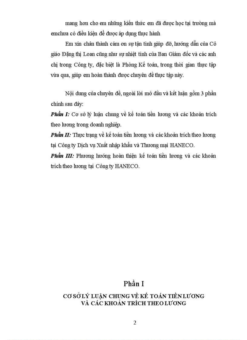 image for page Phương hướng hoàn thiện kế toán tiền lương và các khoản trích theo lương tại Công ty HANECO 1