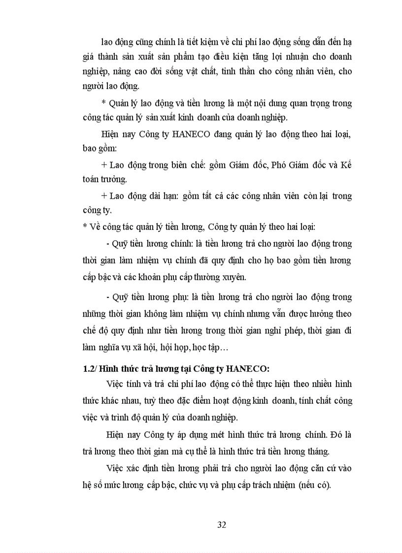 image for page Phương hướng hoàn thiện kế toán tiền lương và các khoản trích theo lương tại Công ty HANECO 1