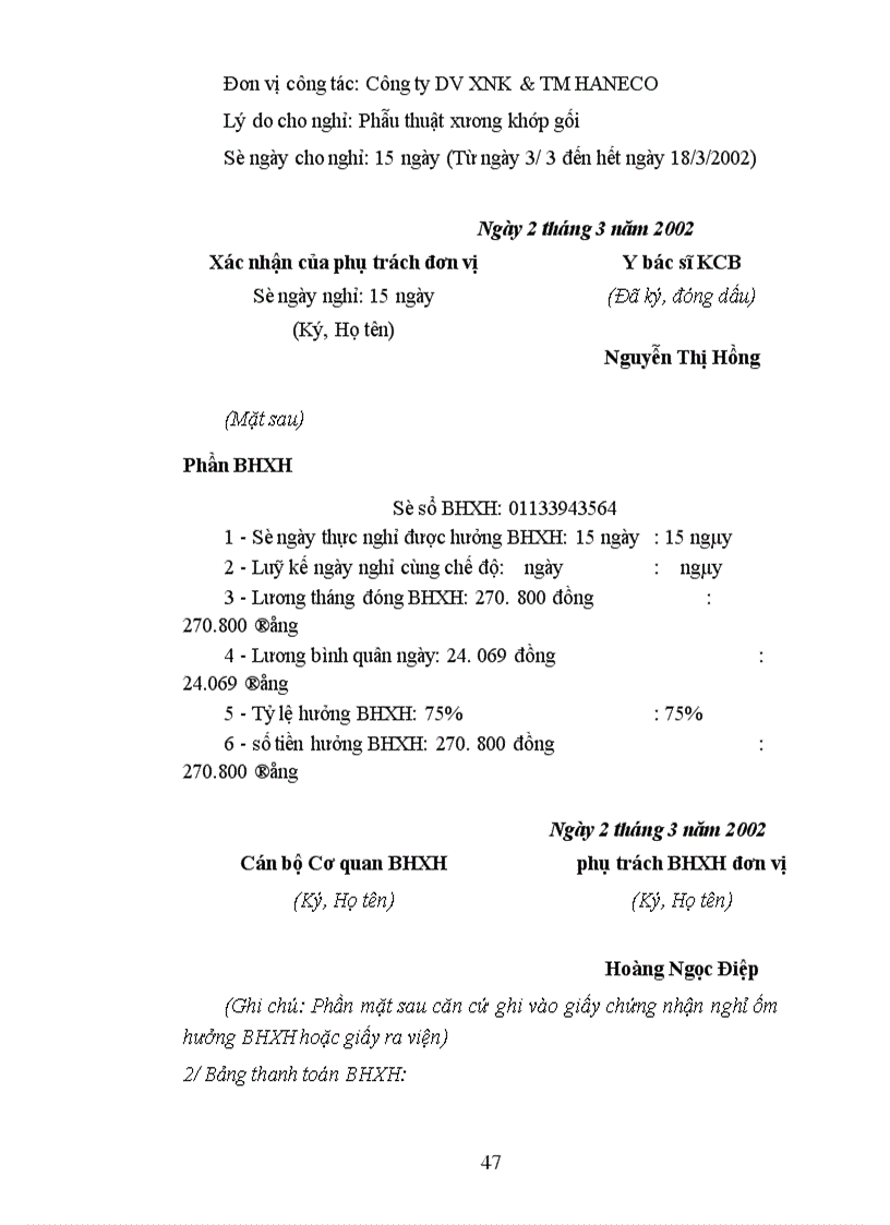 image for page Phương hướng hoàn thiện kế toán tiền lương và các khoản trích theo lương tại Công ty HANECO 1