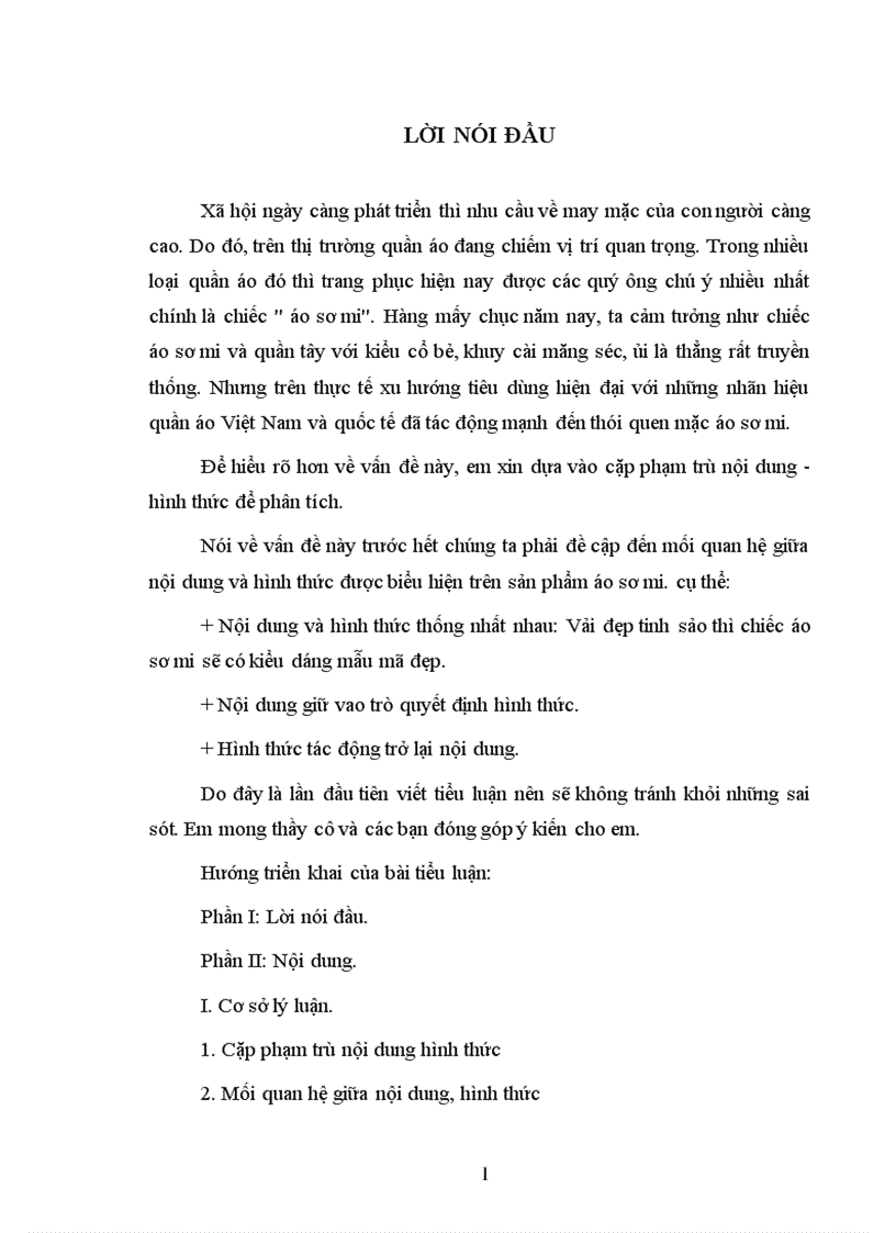 image for page Mối quan hệ giữa nội dung và hình thức được biểu hiện trên sản phẩm áo sơ mi 1