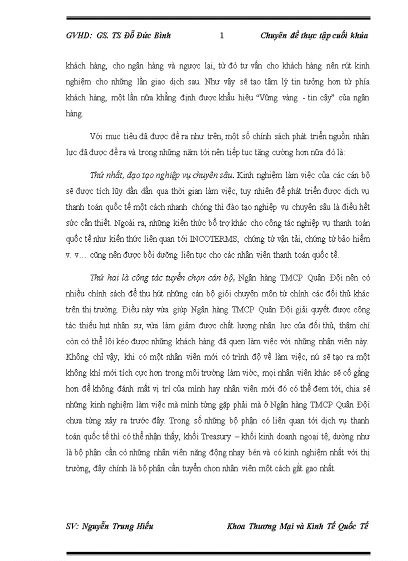 image for page Phát triển dịch vụ thanh toán quốc tế tại Ngân hàng TMCP Quân Đội 1