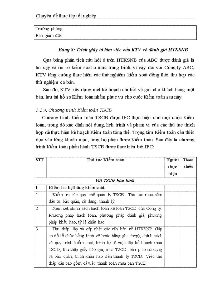 image for page Thực trạng kiểm toán khoản mục TSCĐ trong kiểm toán báo cáo tài chính do công ty TNHH Kiểm toán và Tư vấn tài chính quốc tế IFC thực hiện 1