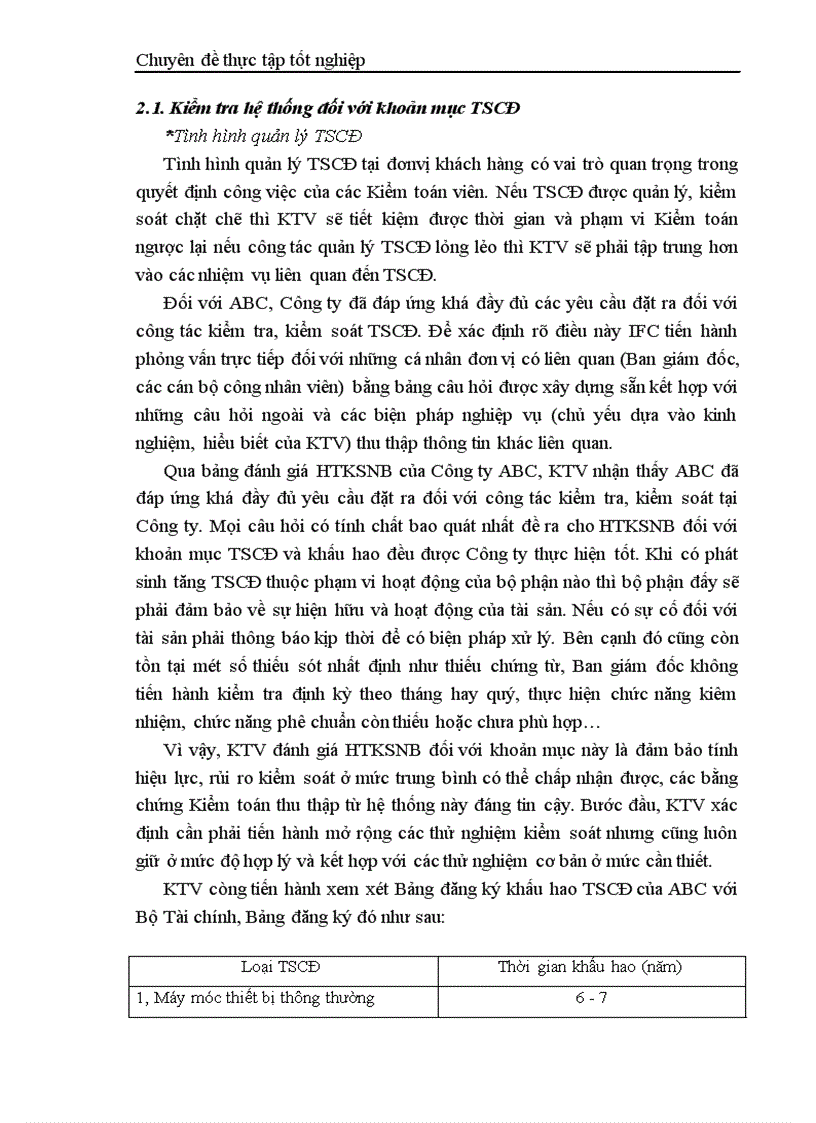 image for page Thực trạng kiểm toán khoản mục TSCĐ trong kiểm toán báo cáo tài chính do công ty TNHH Kiểm toán và Tư vấn tài chính quốc tế IFC thực hiện 1