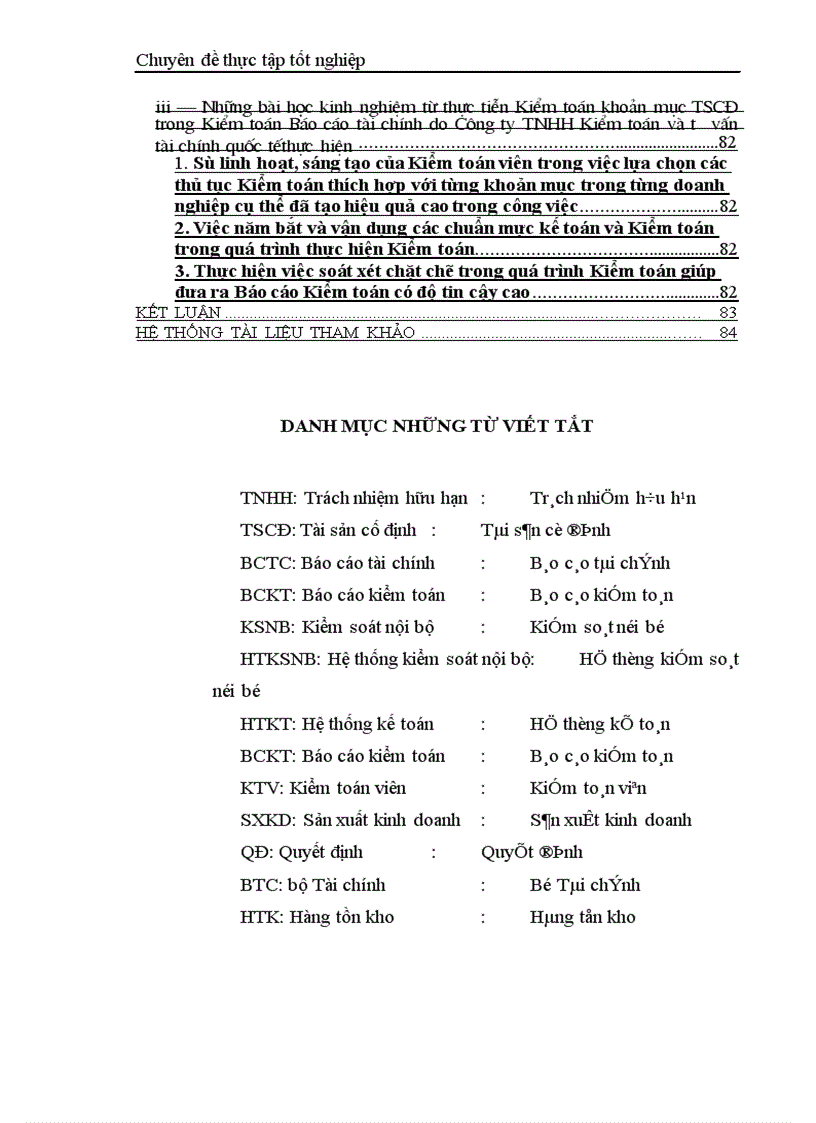 image for page Thực trạng kiểm toán khoản mục TSCĐ trong kiểm toán báo cáo tài chính do công ty TNHH Kiểm toán và Tư vấn tài chính quốc tế IFC thực hiện 1