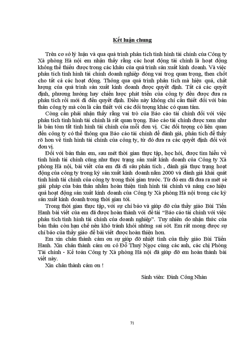 image for page Báo cáo tài chính với việc phân tích tình hình tài chính của doanh nghiệp 1