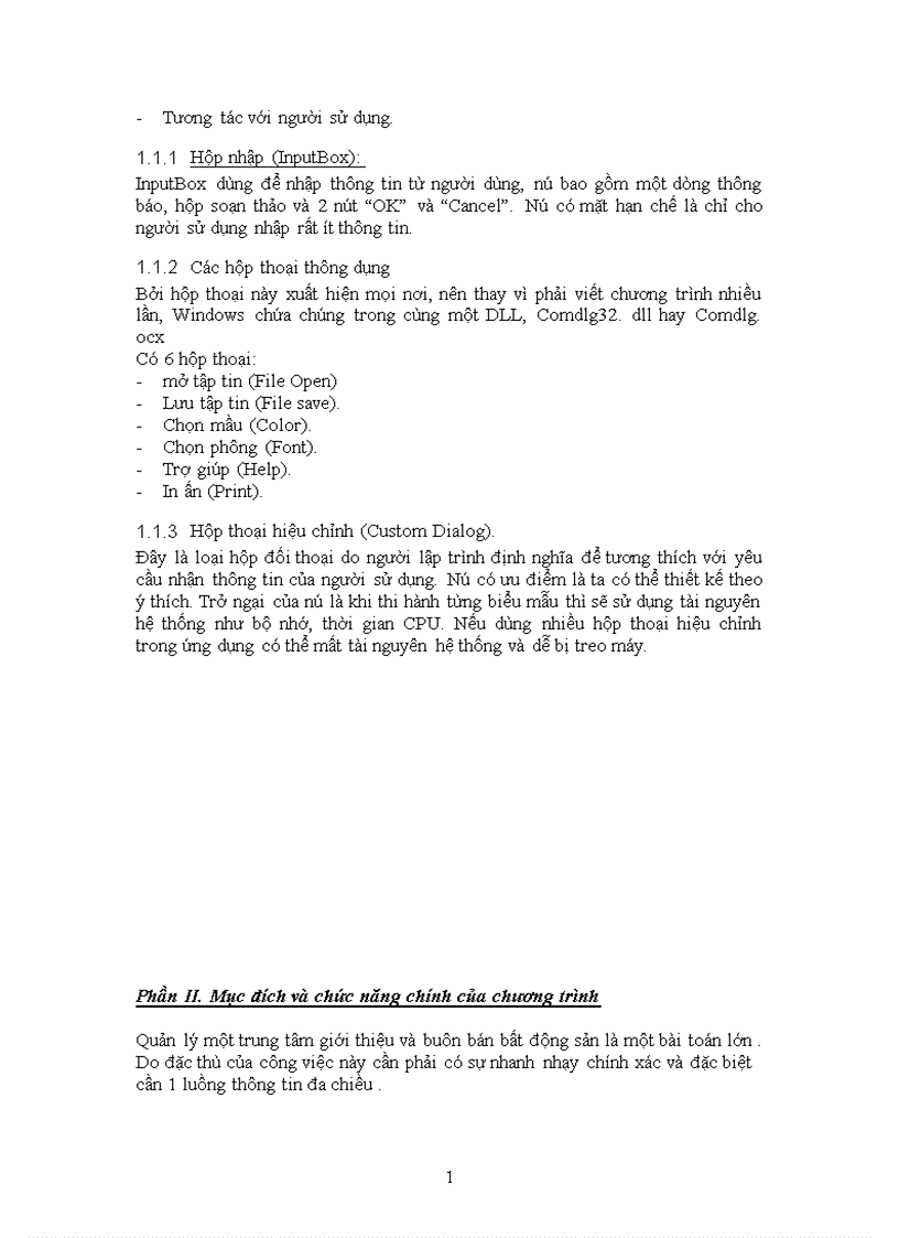 image for page ngôn ngữ Visual Basic Quản lý một trung tâm giới thiệu và buôn bán bất động sản