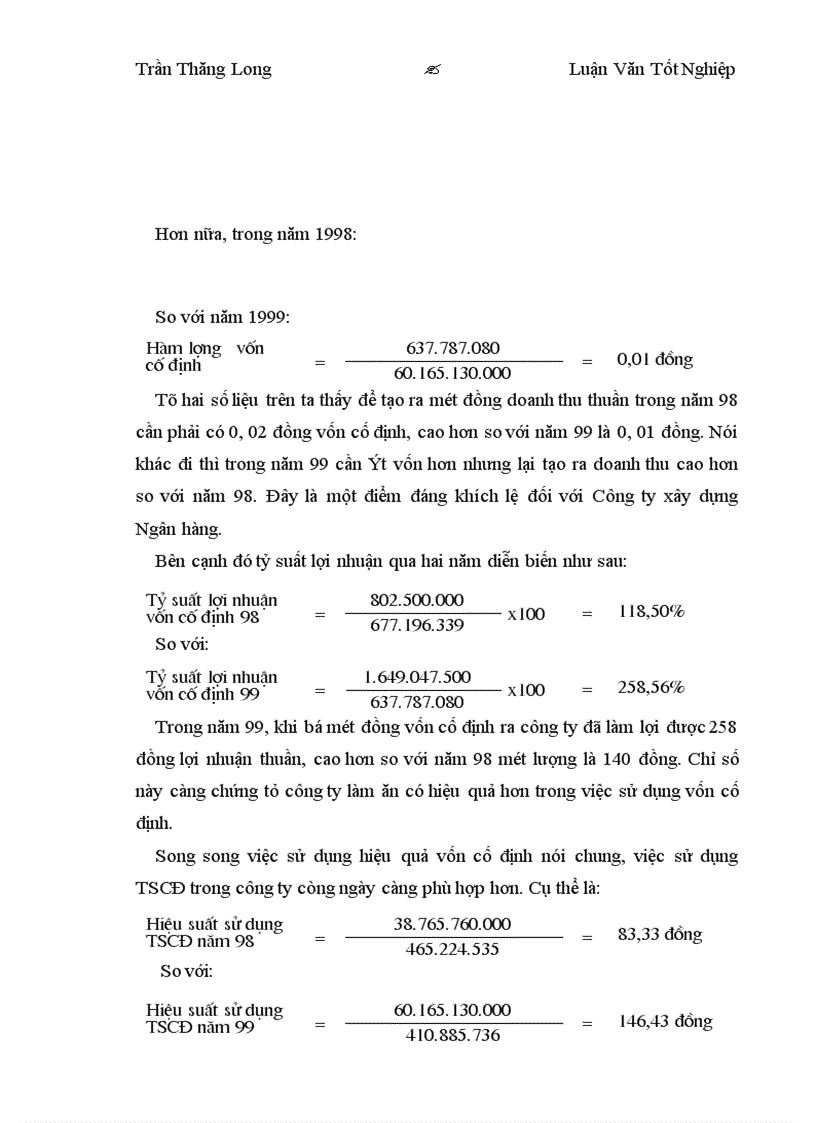 image for page Hiệu quả sử dụng vốn ở Công ty xây dựng Ngân hàng