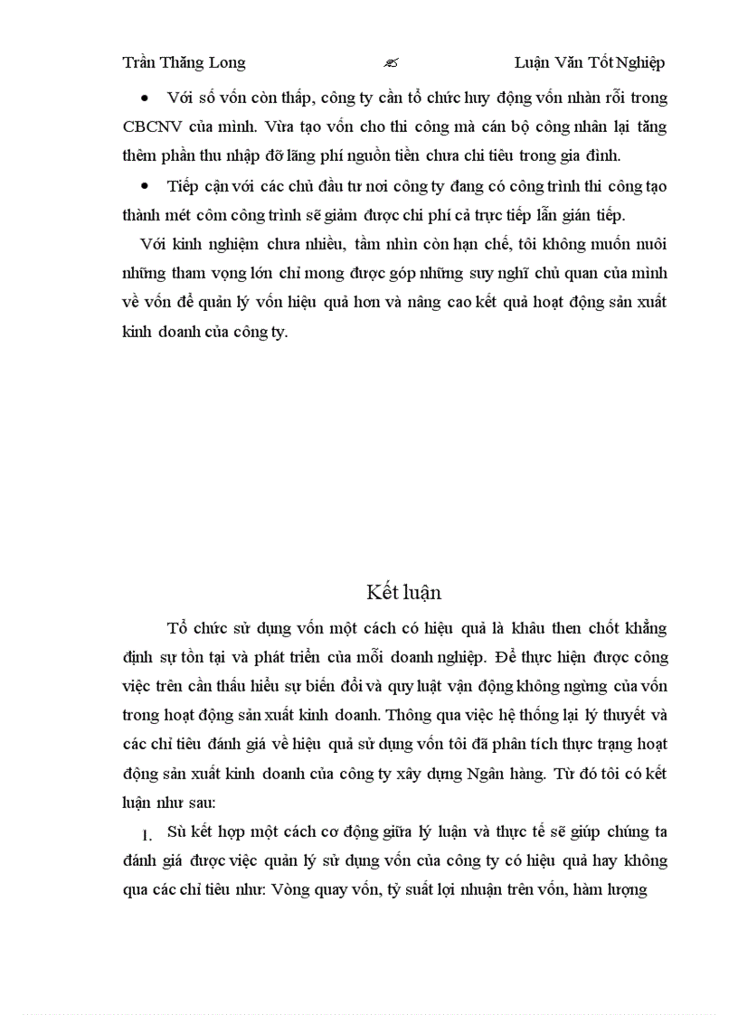 image for page Hiệu quả sử dụng vốn ở Công ty xây dựng Ngân hàng