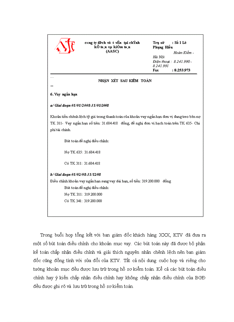 image for page Hoàn thiện chương trình kiểm toán các khoản vay trong kiểm toán Báo cáo Tài chính do công ty TNHH dịch vụ tư vấn tài chính kế toán và kiểm toán AASC thực hiện
