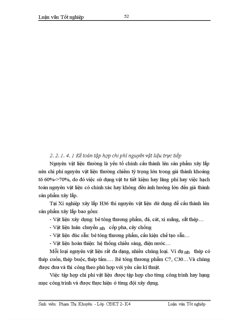 image for page Hoàn thiện công tác kế toán tập hợp chi phí sản xuất và tính giá thành sản phẩm xây lắp tại Xí nghiệp xây lắp H36 Công ty xây lắp hoá chất 1