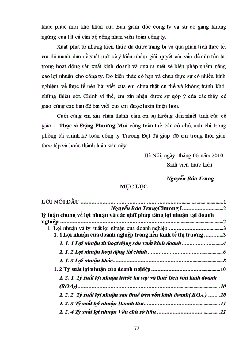 image for page Lợi nhuận và các giải pháp tăng lợi nhuận tại Công ty TNHH in Trường Đạt 1