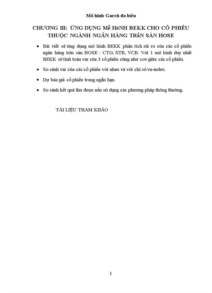image for page mô hình garch đa biên và ứng dụng trong phân tích rủi ro cổ phiếu ngành ngân hàng trên sàn hose