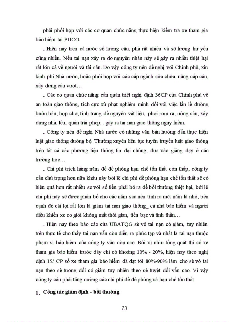 image for page Nghiệp vụ bảo hiểm trách nhiệm dân sự của chủ xe cơ giới đối với người thứ ba Kiến nghị nhằm thực hiện tốt nghiệp vụ theo nghị định 15 2003 NĐ CP của Chính phủ tại PJICO giai đoạn 1998 2002