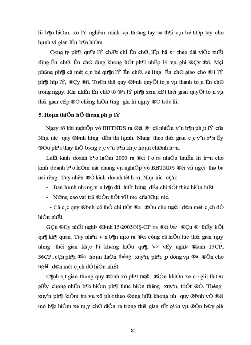 image for page Nghiệp vụ bảo hiểm trách nhiệm dân sự của chủ xe cơ giới đối với người thứ ba Kiến nghị nhằm thực hiện tốt nghiệp vụ theo nghị định 15 2003 NĐ CP của Chính phủ tại PJICO giai đoạn 1998 2002