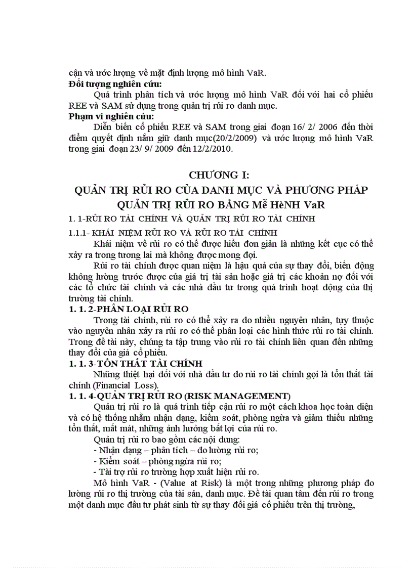image for page Quản trị rủi ro bằng mô hình VaR và phương pháp sử dụng Copula điều kiện 1