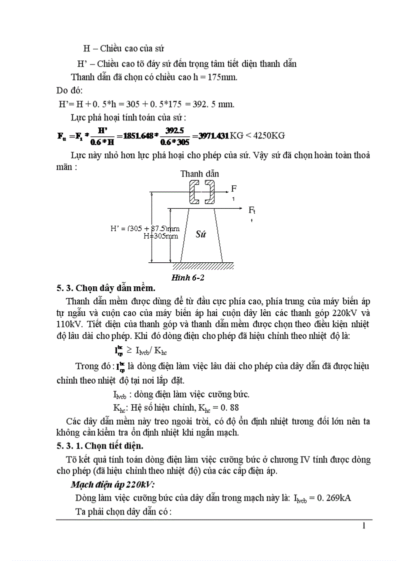 image for page chọn sơ đồ nối điện chính của nhà máy điện 1