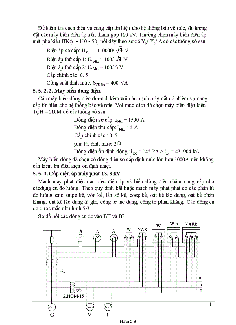 image for page chọn sơ đồ nối điện chính của nhà máy điện 1
