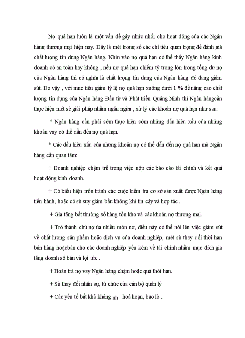 image for page Một số giải pháp nhằm nâng cao chất lượng tín dụng trung và dài hạn tại chi nhánh Ngân hàng Đầu tư và phát triển Quảng Ninh 1