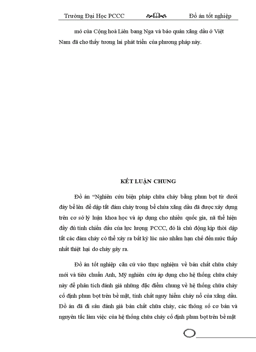 image for page Nghiên cứu vận dụng biện pháp chữa cháy bằng phun bọt từ dưới đáy bể lên để dập tắt đám cháy trong bể chứa xăng dầu