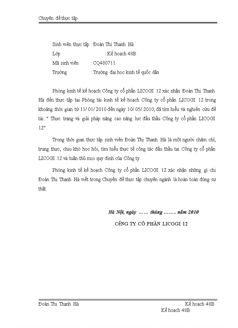 image for page Thực trạng và giải pháp năng cao năng lực đấu thầu Công ty cổ phần LICOGI 12