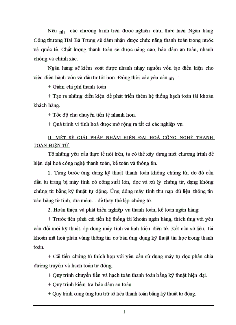 image for page Một số giải pháp nhằm hoàn thiện và phát triển thanh toán chuyển tiền điện tử tại Chi nhánh Ngân hàng Công thương khu vực II Hai Bà Trưng Hà Nội 1