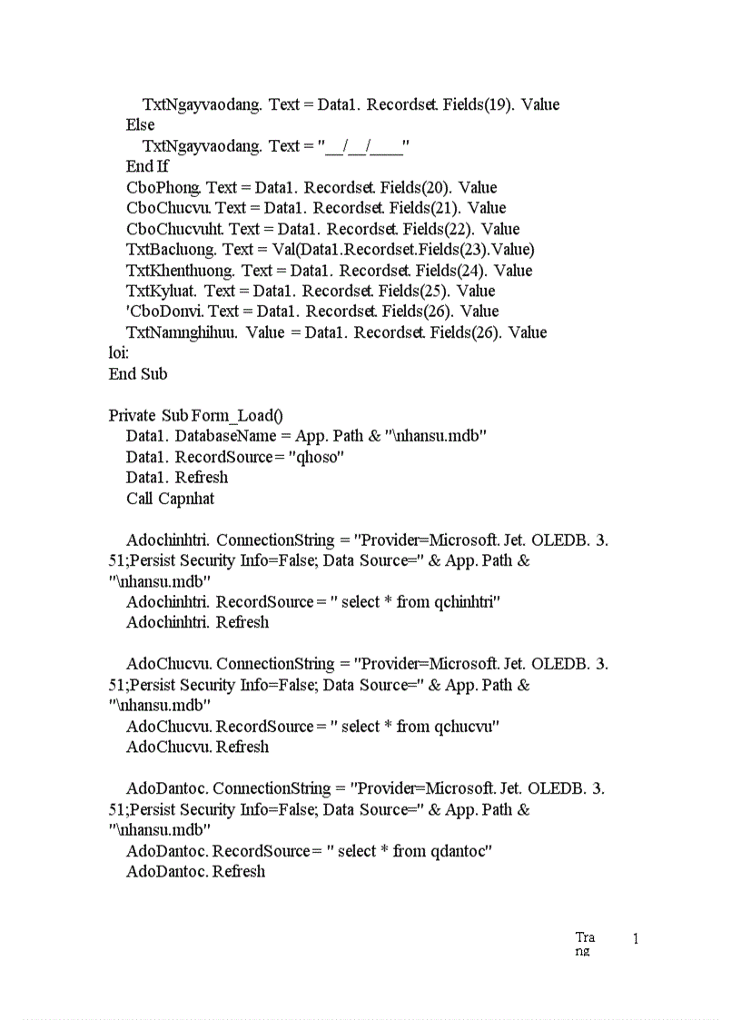 image for page Thiết kế tổng thể chương trình và tổ chức CSDL 1