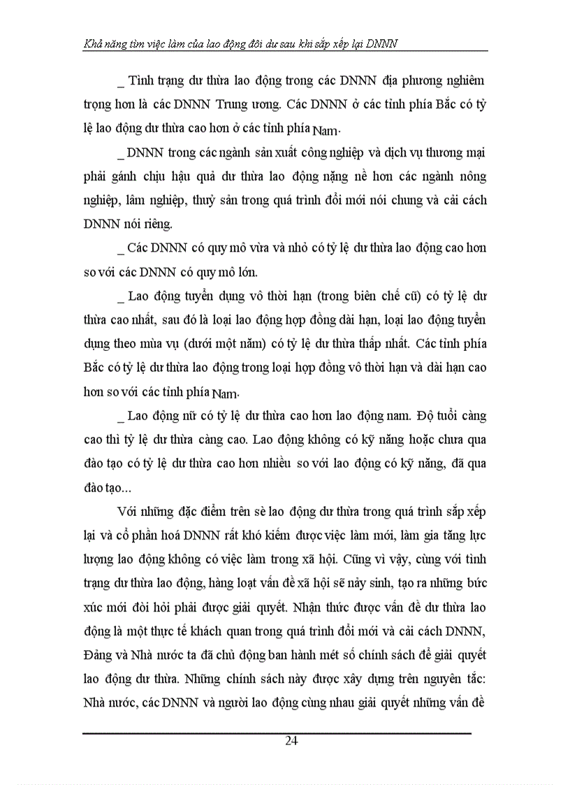image for page Khả năng tìm việc làm của lao động đôi dư sau khi sắp xếp lại DNNN 1