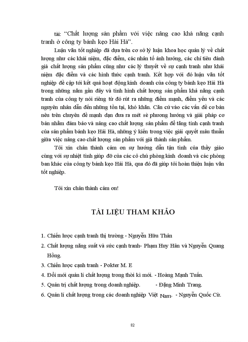 image for page Chất lượng sản phẩm với việc nâng cao khả năng cạnh tranh của Công ty Bánh kẹo Hải Hà 1