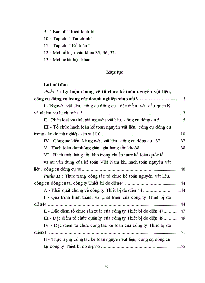 image for page Tổ chức hạch toán nguyên vật liệu công cụ dụng cụ tại Công ty Thiết bị đo điện 1