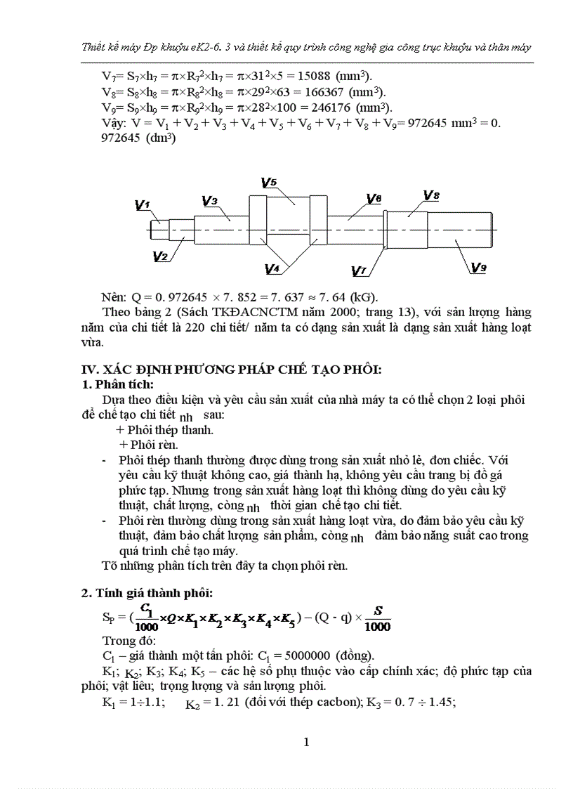 image for page Thiết kế máy ép khuỷu eK và thiết kế quy trình ng nghệ gia ng trục khuỷu và thân máy