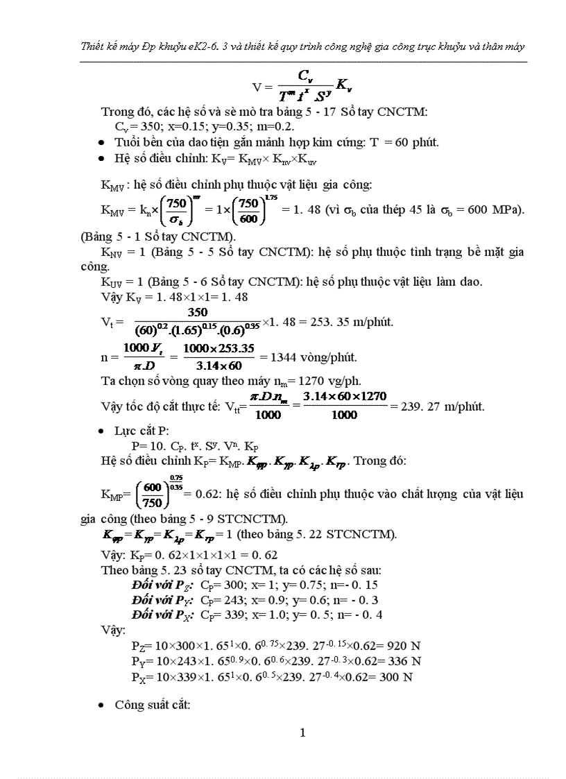 image for page Thiết kế máy ép khuỷu eK và thiết kế quy trình ng nghệ gia ng trục khuỷu và thân máy